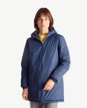 Navy Roma 2.0 long reversible puffer jacket