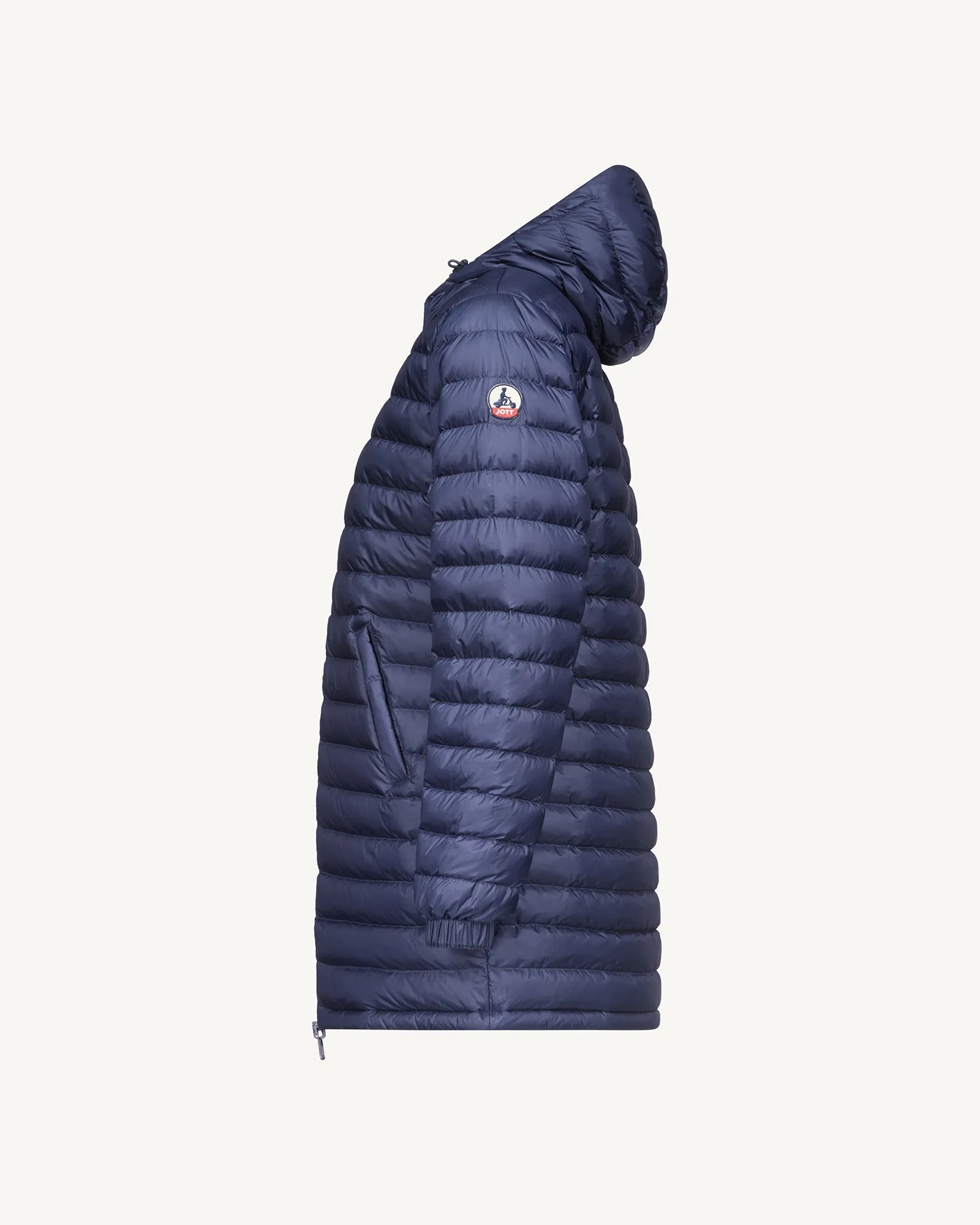 Navy Roma 2.0 long reversible puffer jacket