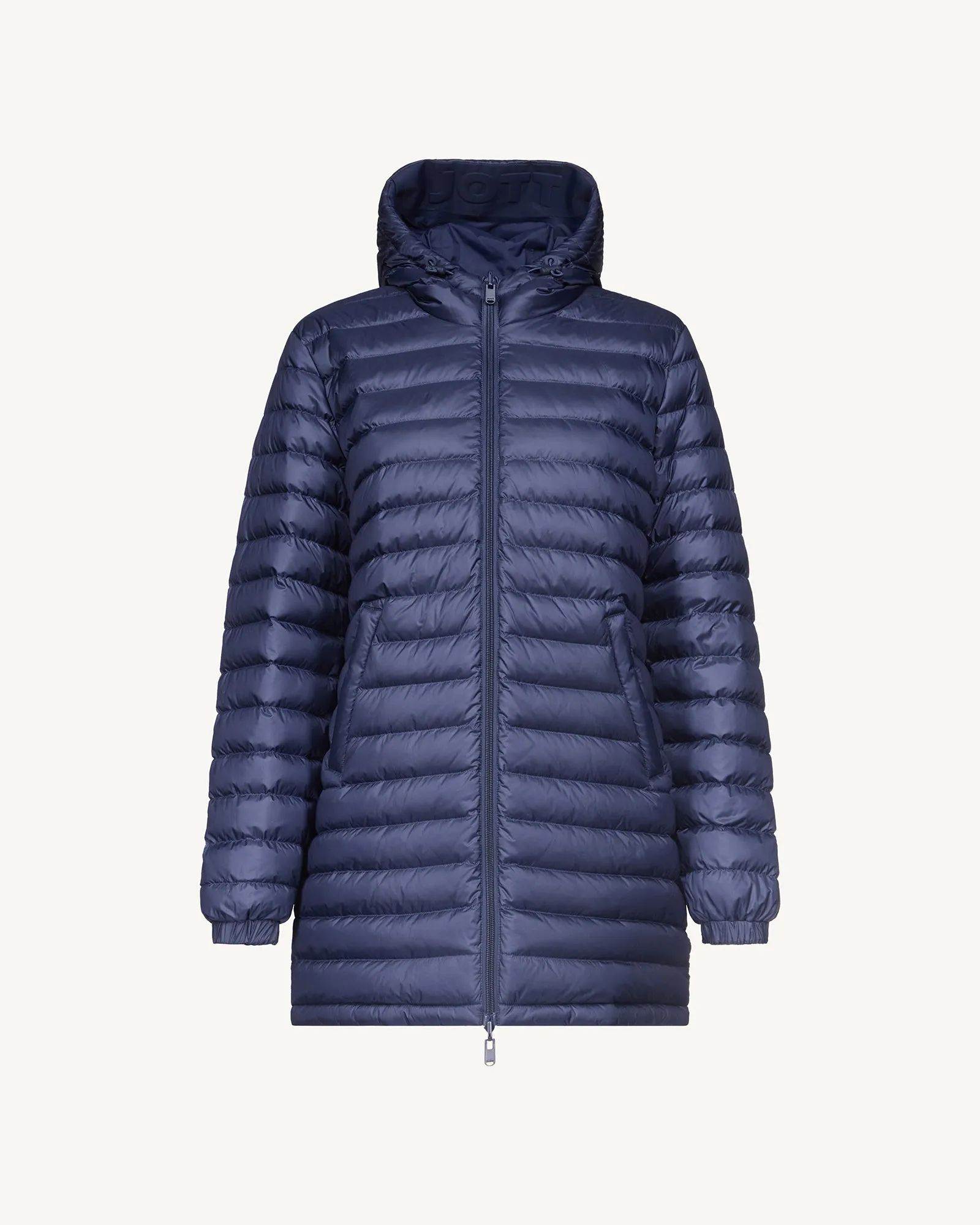 Navy Roma 2.0 long reversible puffer jacket
