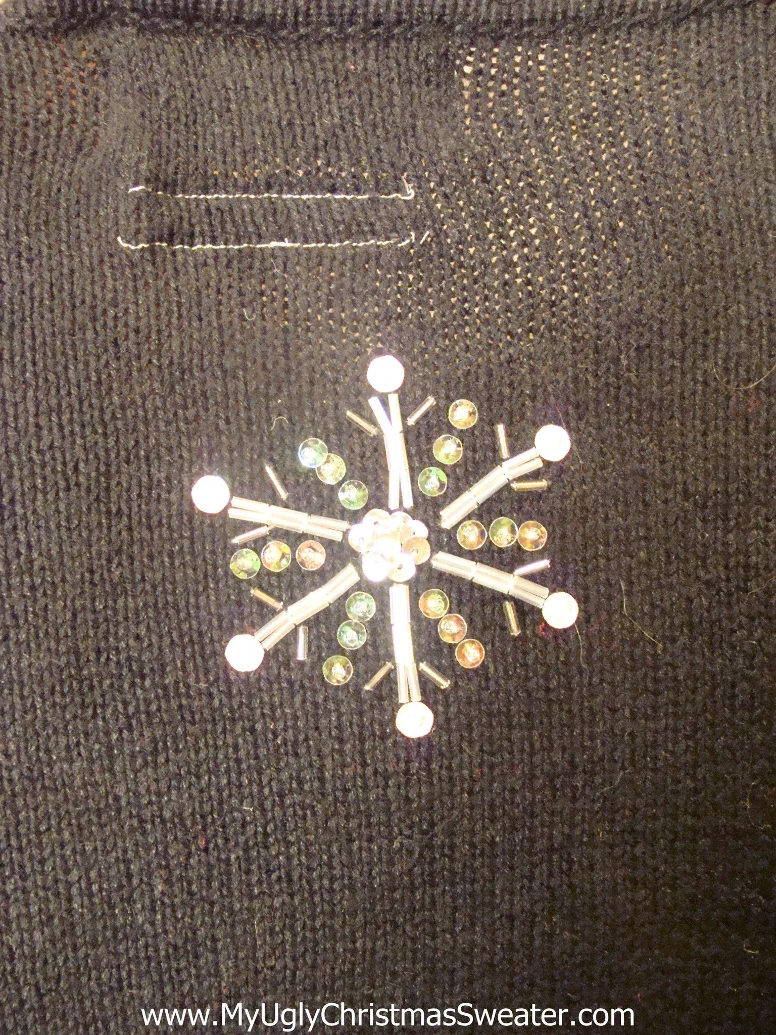 Need to Buy Christmas Sweaters? Light Up Sweater with Bling Snowflakes