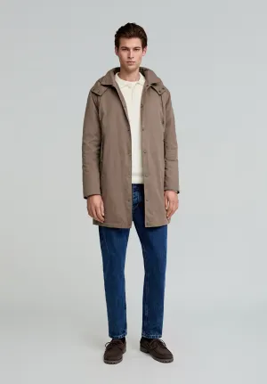 PARKA TIPO TRENCH CAPUCHA DESMONTABLE