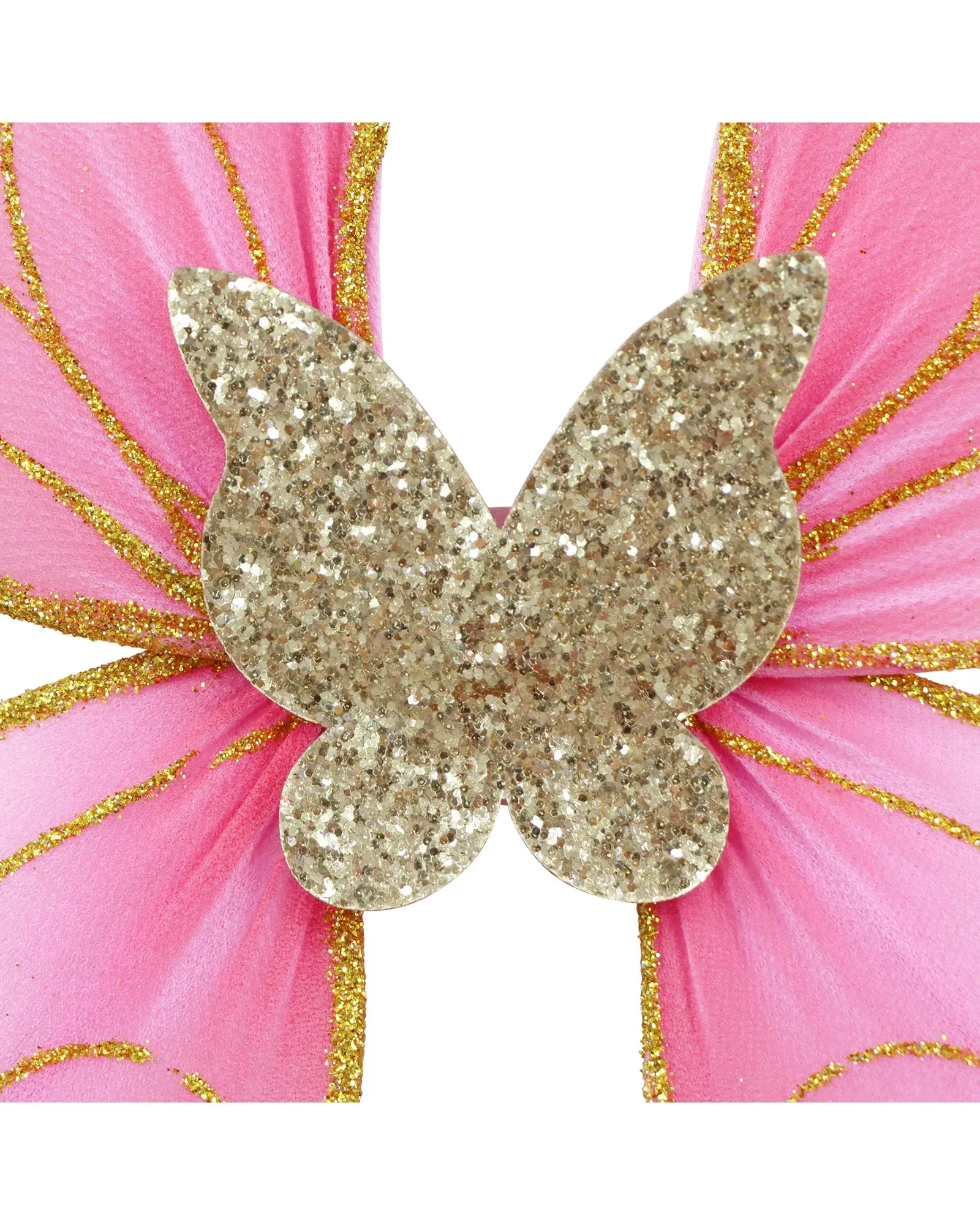 Pink Poppy Butterfly Ballet Pink and Gold Sparkle Wire Wings