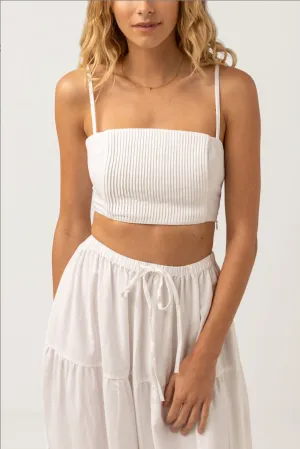 Quinn Crop Top / White