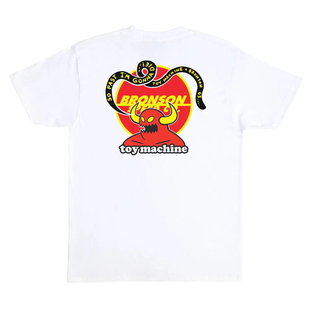 Santa Cruz Bronson x Toy Machine Graphic T-Shirt - White