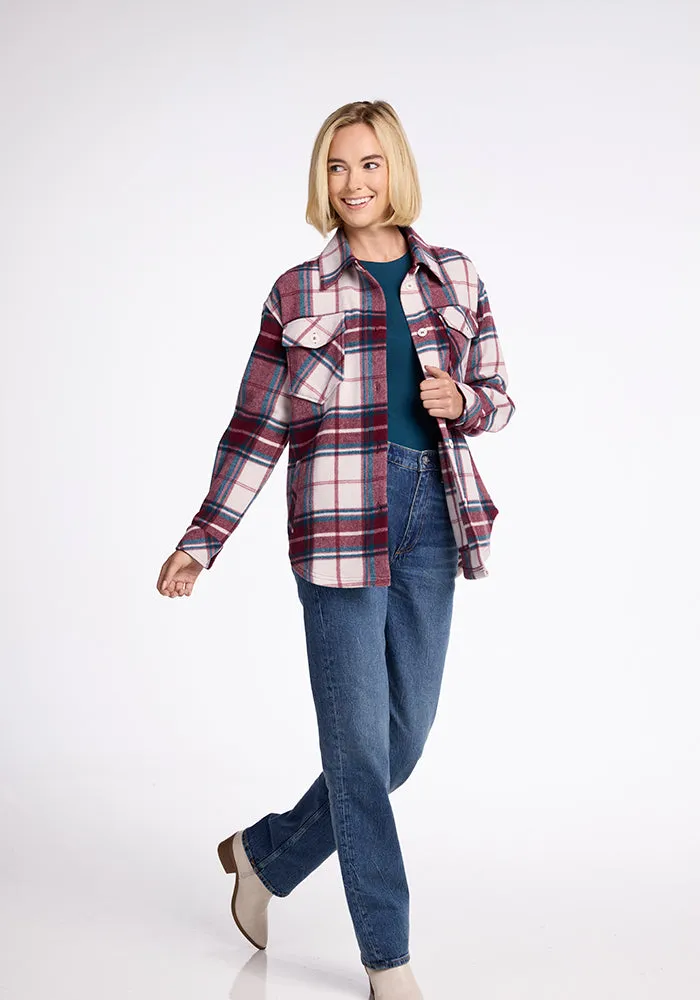 Sawyer Shacket • Final Sale Deals! - Frozen Cranberry Plaid