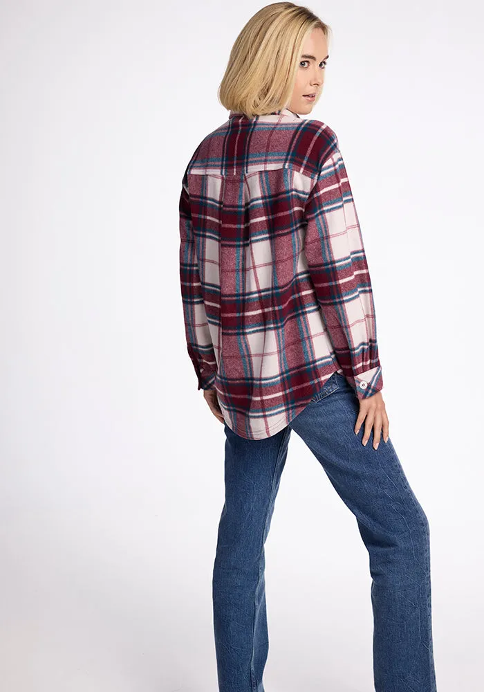 Sawyer Shacket • Final Sale Deals! - Frozen Cranberry Plaid