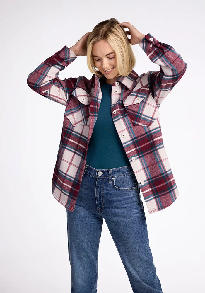 Sawyer Shacket • Final Sale Deals! - Frozen Cranberry Plaid