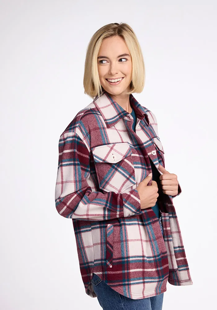 Sawyer Shacket • Final Sale Deals! - Frozen Cranberry Plaid