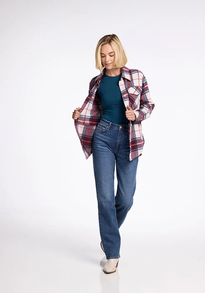 Sawyer Shacket • Final Sale Deals! - Frozen Cranberry Plaid