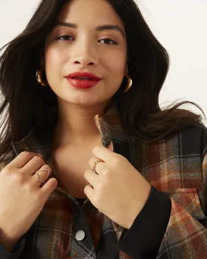Sharon Plaid Shacket Pullover | Red / Black