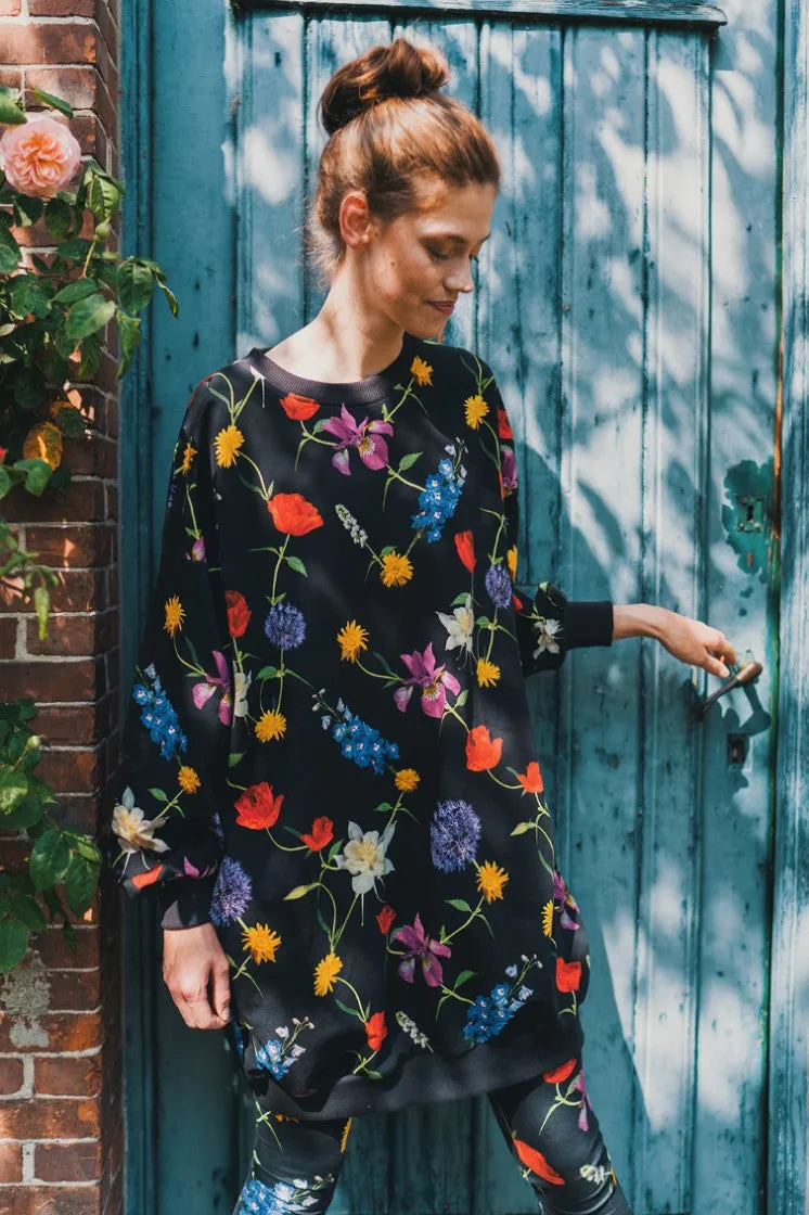SNURK Bouquet Black Sweater Dress Ladies