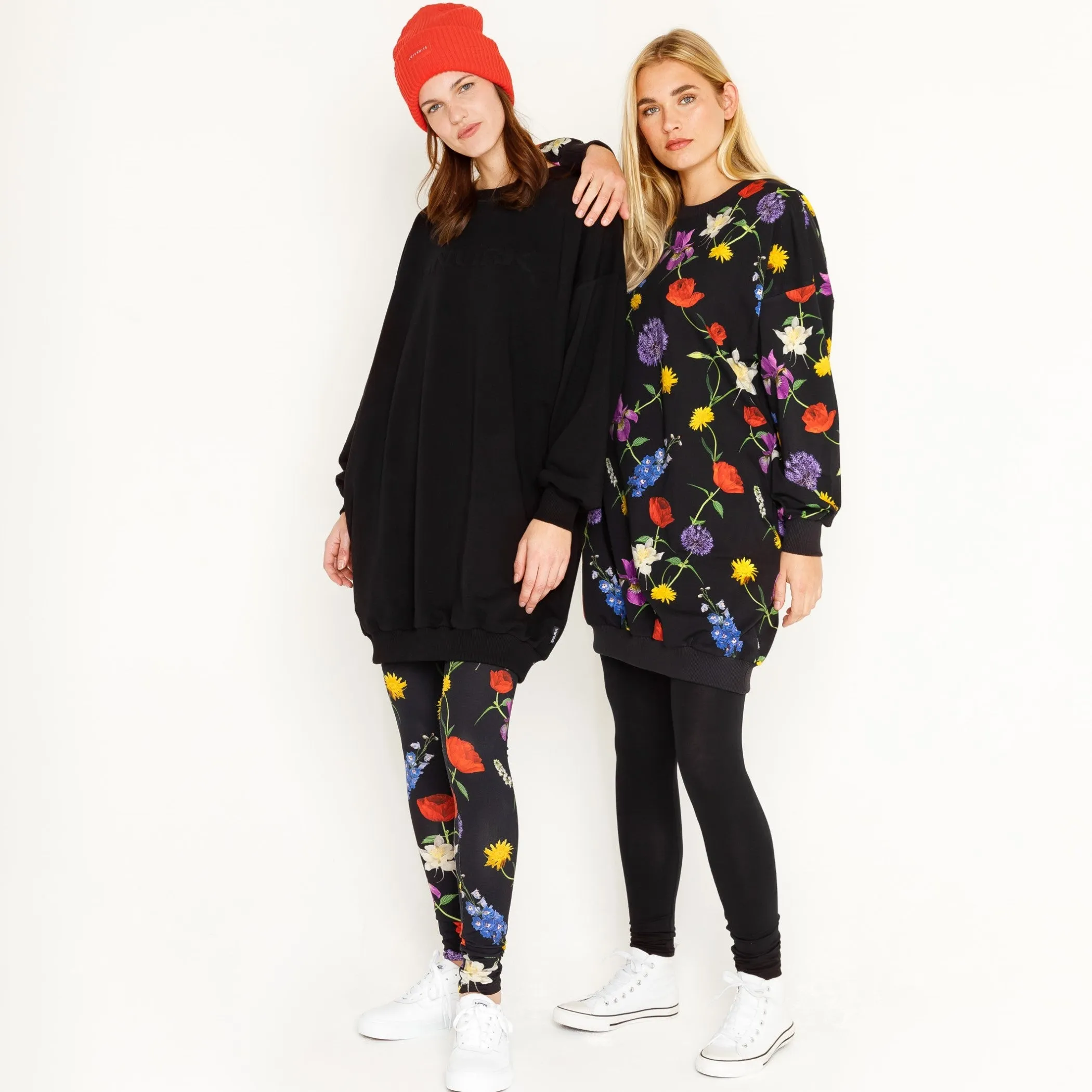 SNURK Bouquet Black Sweater Dress Ladies