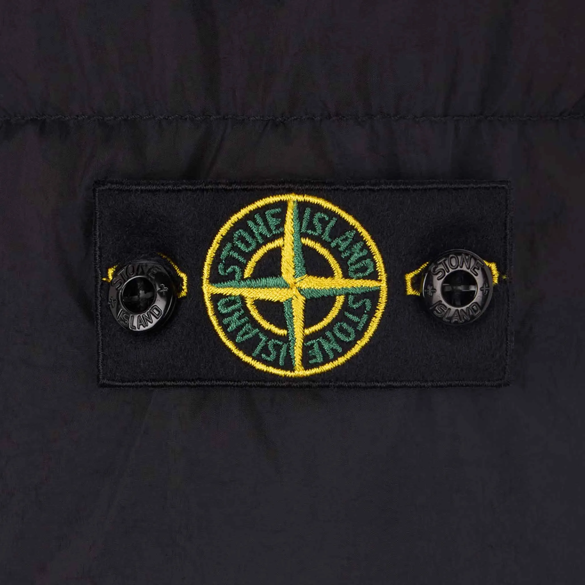 Stone Island Junior Crinkle Reps Nylon Down Parka in Black