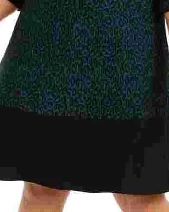 Taylor Women's Plus Size Animal Print Sweater Dress Green Size XXX-Large | Green