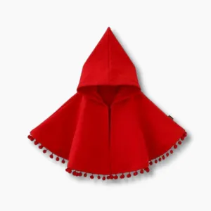 Toddler Girls Red Hooded Cape