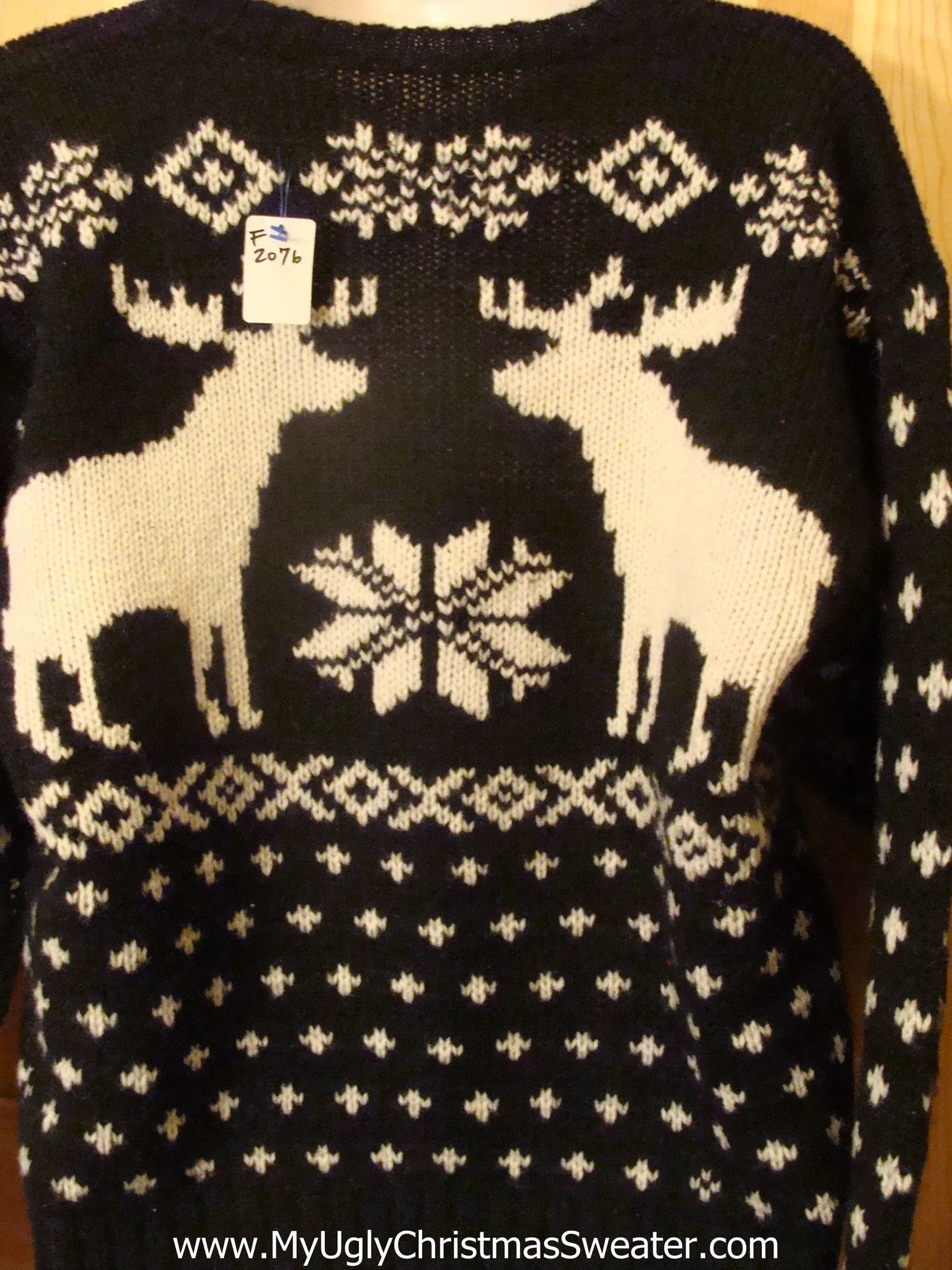 Vintage Style Reindeer Festive Ugly Christmas Sweater