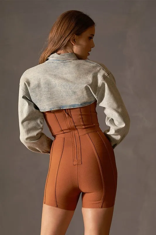WASHED DENIM SHRUG (C4)