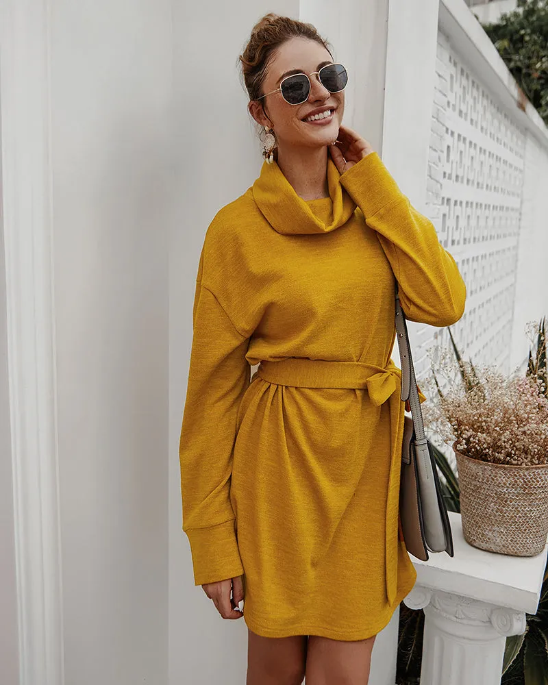 Women's Autumn Casual Long Sleeve Sweater Dress