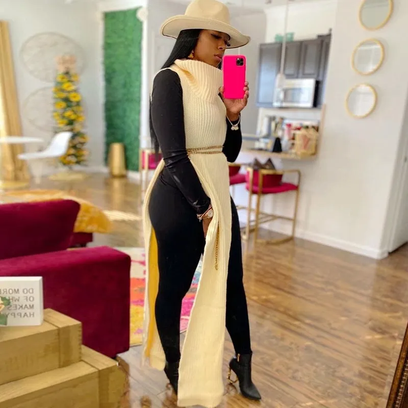 Women’s Knitted Overlay Sweater Dress