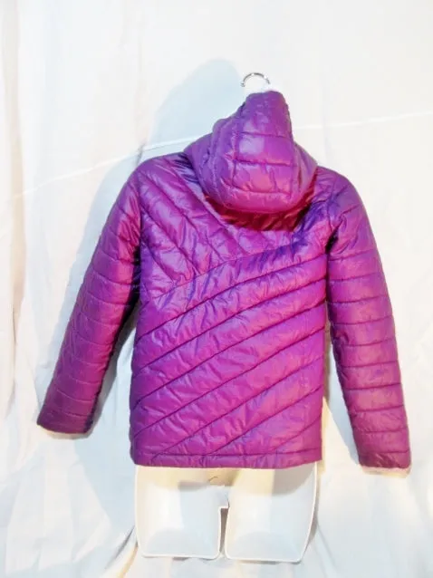 Youth Kids Girls COLUMBIA Puffer Jacket Coat Hood Down PURPLE M Childrens