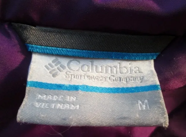 Youth Kids Girls COLUMBIA Puffer Jacket Coat Hood Down PURPLE M Childrens